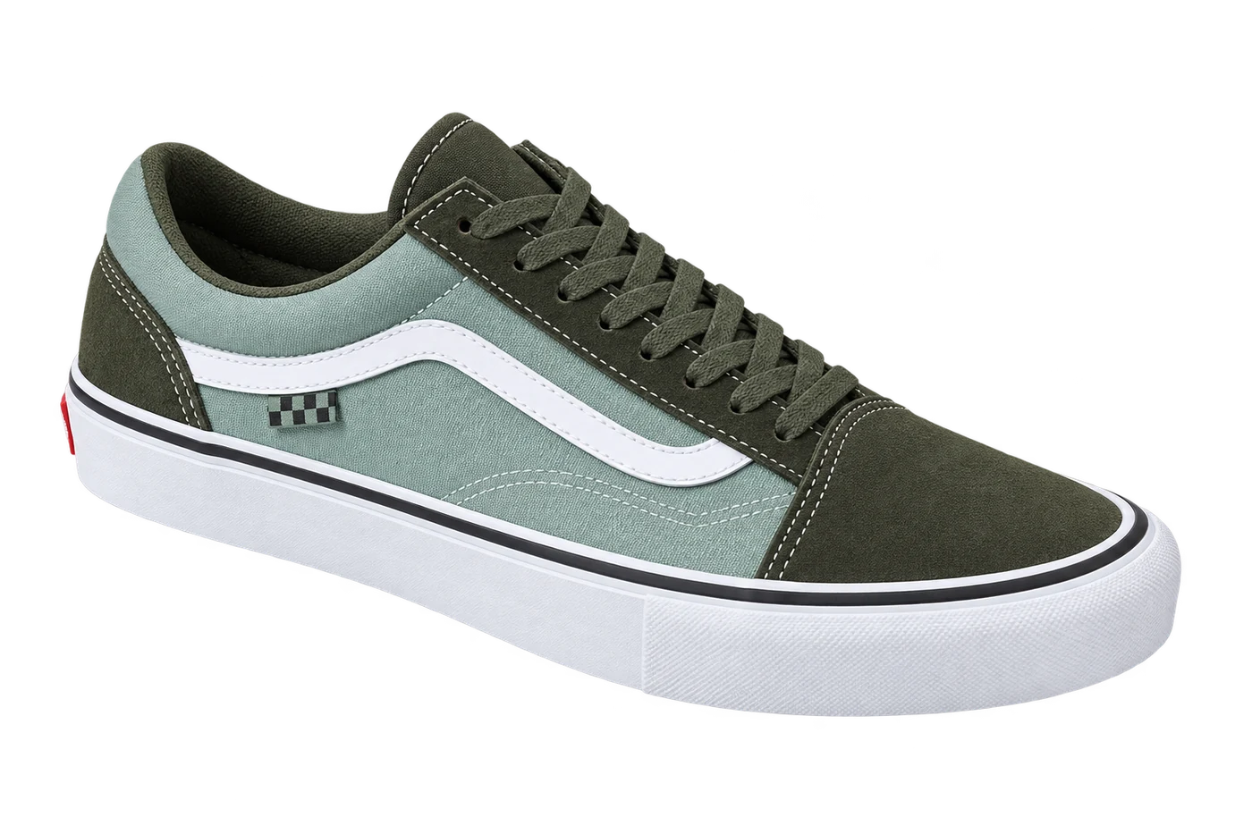 Illustrated canvas skate shoe with reinforcing panels and a rubber sole