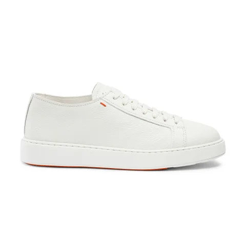Santoni Tumbled Leather Sneaker